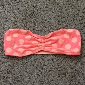 PINK Orange Polka Dot Bandeau